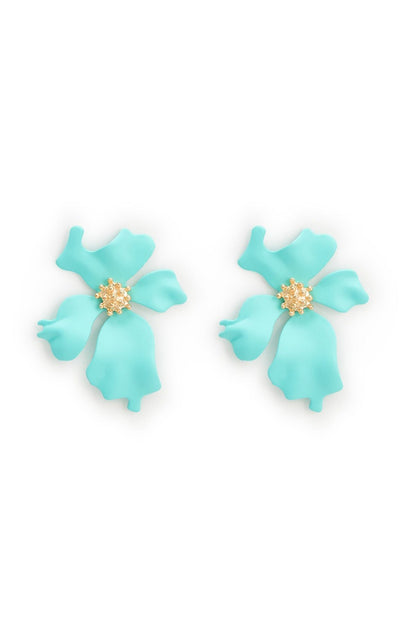 Hopper Earrings Aqua/Gold