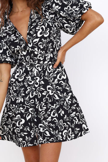 Mystic Sunrise Dress Black