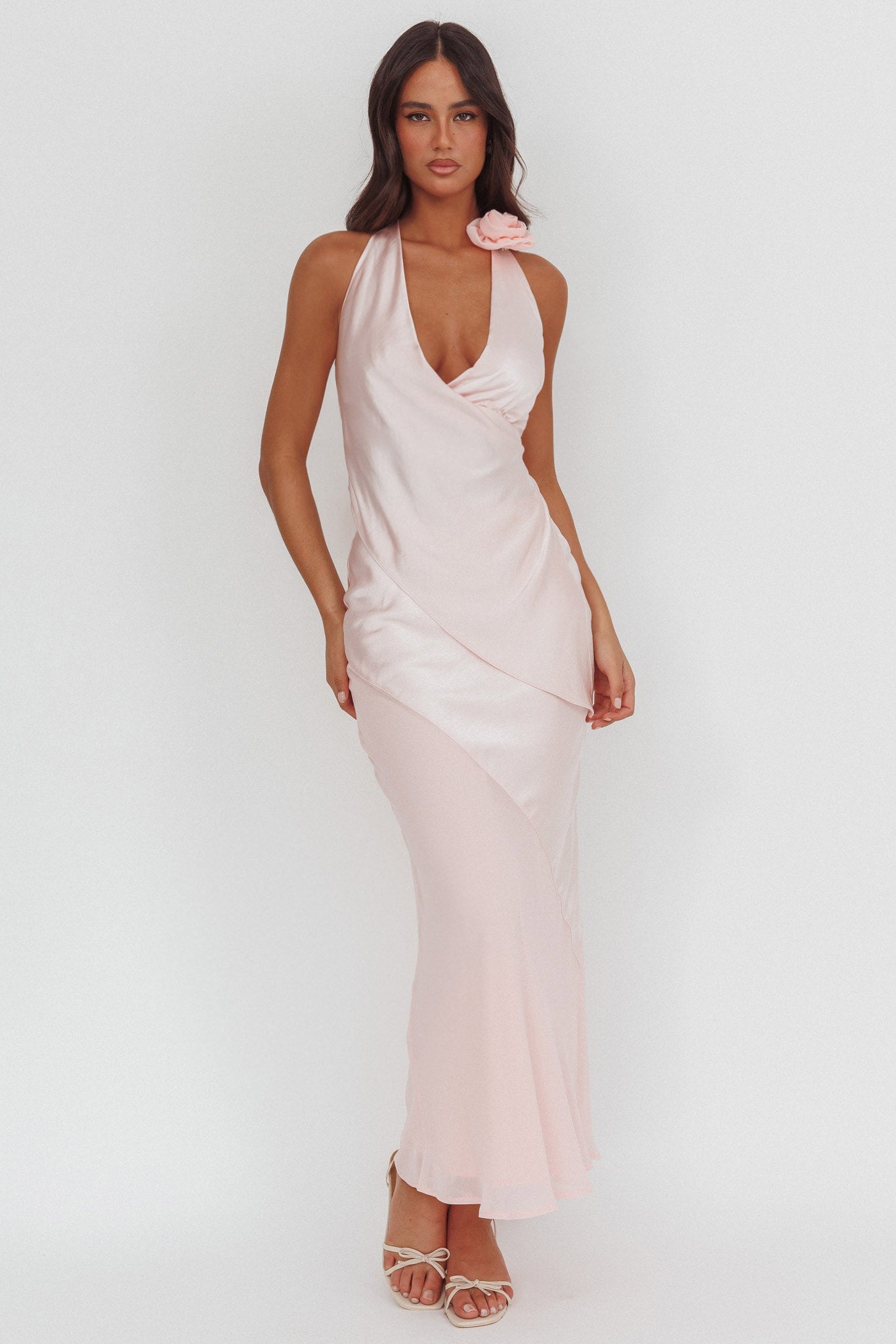 Easy Love Contrast Maxi Skirt Pink