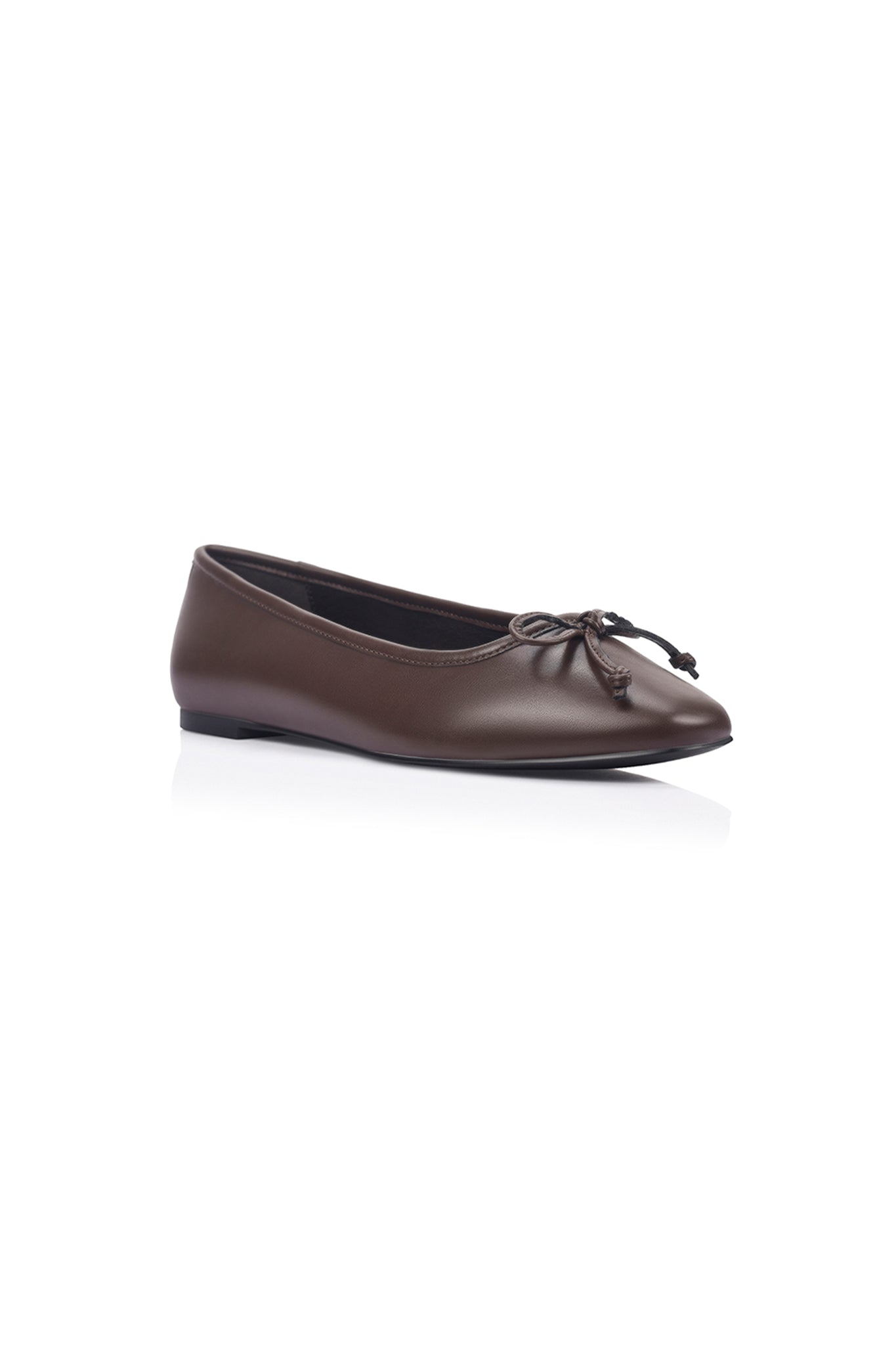 VERALi Eugenie Ballet Flats Chocolate Brown Micro