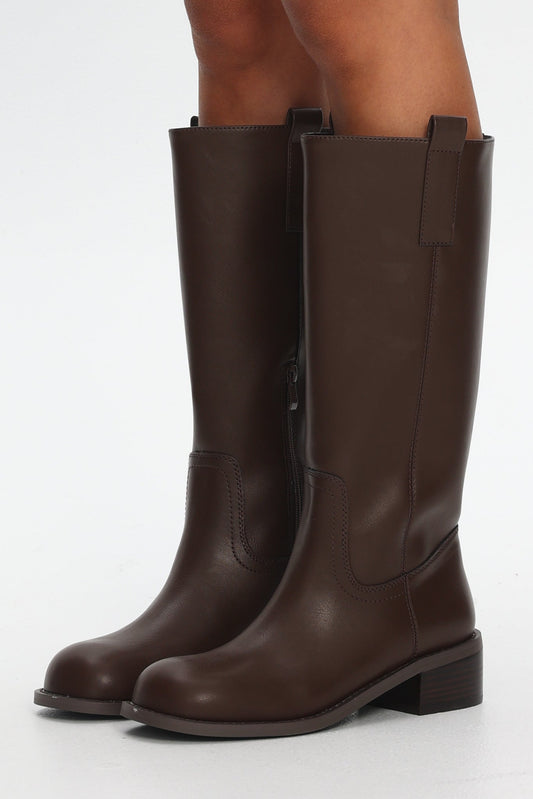 VERALi Rogue Knee High Boots Chocolate Brown