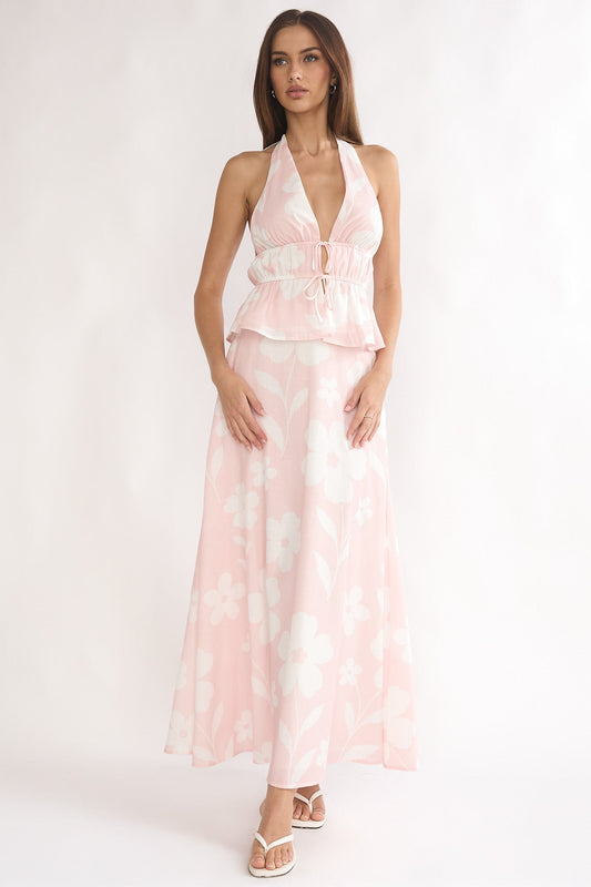 Under The Moons A-Line Maxi Skirt Floral