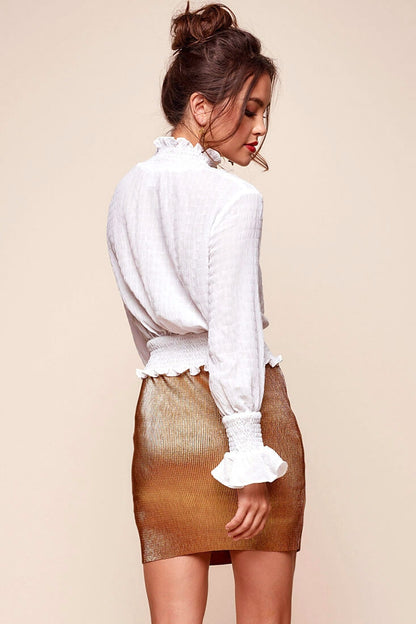 Beza Bow Tie Skirt Rose Gold